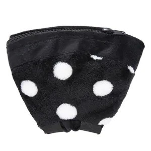 Plush dog recovery collar cover soft polka dot inflatable cone cover pet protective sleeve