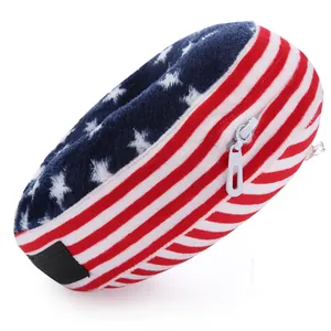 Inflatable pet recovery collar cute stars stripes dog cone soft plush elizabethan neck protection