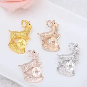 Broche zodiaque mouton en alliage elegante accessoires de mode pour vetements en gros