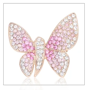 Wunderschöne Strass Schmetterling Brosche für Damen, elegante glänzende Kristall Insekt Schmuck.