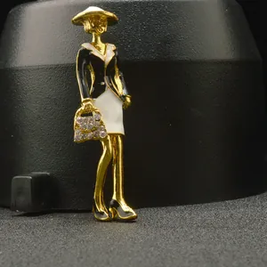 Retro elegante Damen Legierung Strass Brosche Pin für Frauen Mode Kleidung Zubehör Geschenke