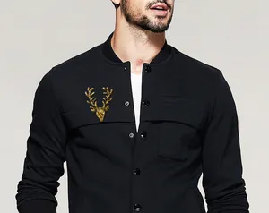 Vintage gold deer head brooch for men suit jacket apparel accessory stylish design