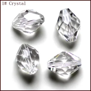 Cuentas de cristal transparentes biconicas facetadas perlas sueltas para fabricacion de joyas.