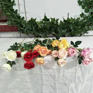 Kunstblumen Rosen Strauß europäischer Stil Seidenblumen für Zuhause Wohnzimmer Dekoration
