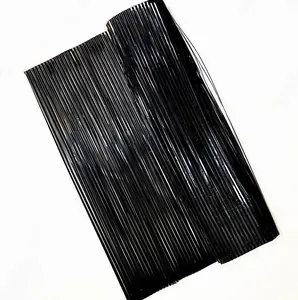 Shiny black laser PVC fringe tinsel grass for Christmas party and outdoor decorations