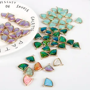 Fächerförmiger Wolken Anhänger DIY handgemachte Ohrringe Zubehör bunte Accessoires Schmuck.