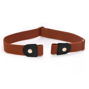 Buckle-free elastic invisible belt for women and men, minimalist stretch waist belt.