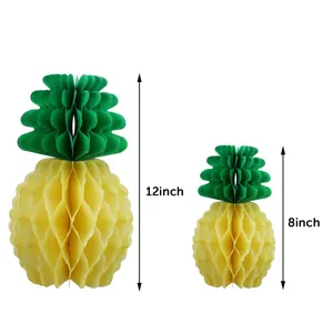 Hawaiian Luau Pineapple Paper Honeycomb Ball Hanging Ornament Creative Birthday Party Decoration Summer Party Supplies