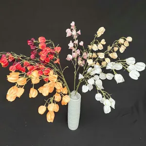 Artificial lantern fruit silk flowers for wedding decoration and home decor floral arrangement.