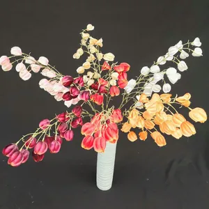 Artificial lantern flowers silk plant floral arrangement home wedding party decor bouquet