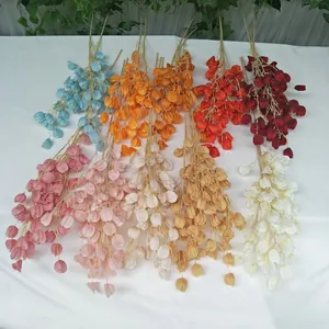 Colorful artificial Chinese lantern flower silk plant for wedding party home room indoor floral decor