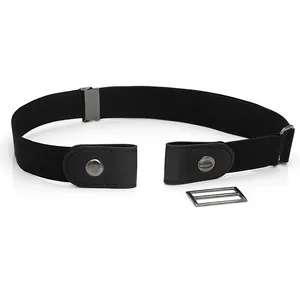 Elastic invisible belt for jeans, comfortable buckle-free lazy waist belt for men and women.