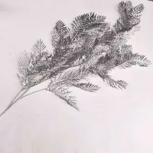 Rama de vid de pino plateado artificial para decoración del hogar y arreglo floral de bodas
