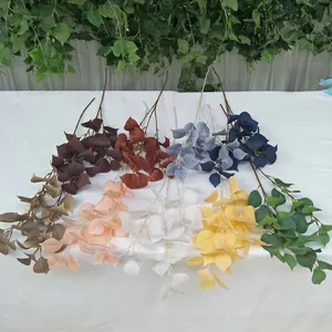 Artificial Bodhi Leaf Branches Silk Fake Greenery Plant Stems For Wedding Home Wall Floral Room Decoration