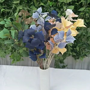 Artificial bodhi leaves bouquet fake plant for wedding home wall decor green foliage.