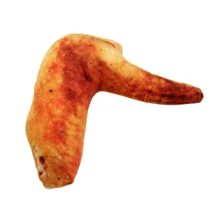 Juguete masticable de mascotas en forma de ala de pollo, diseño de tela realista y duradero.