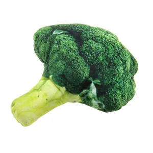 Juguete de mascar para mascotas con forma de brócoli realista, lona suave y duradera para perros.