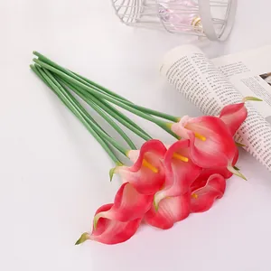 Bouquet de fleurs de lys calla artificiel matériau PU décoration de mariage photo
