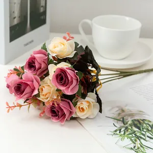 Artificial rose bouquet for wedding decor, Valentine gift, DIY floral arrangements home.
