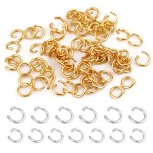 304 Stainless Steel Open Jump Rings Rustproof Gold Silver Connecting Circles For Jewelry DIY Making Findings Accessories