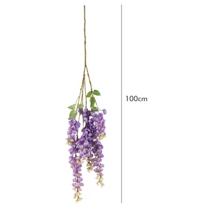Künstliche Blauregen Hängeblume für Hochzeitsdecke und Hotelwand Dekoration Detail Ansicht.