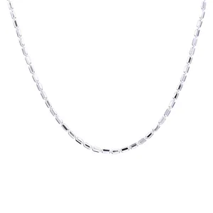Elegante S925 sterling zilveren geometrische schakelketting ketting, minimalistische stijl.