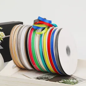 1cm grosgrain ribbon rolls multi-color fabric tape for hair bows gift wrapping and crafting