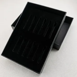 Caja de Regalo de Clip de Corbata de Negocios Caja de Almacenamiento Vacía Forrada de Terciopelo Caja de Embalaje de Joyería para Hombres