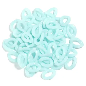 Acrylic colored plastic open chain links for DIY bag chain keychains jewelry making