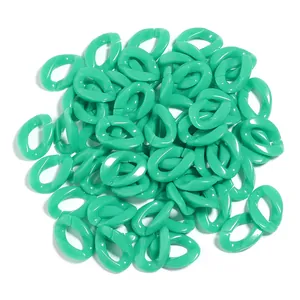 Acrylic open chain links colorful plastic DIY jewelry making bag charms accessories detail view