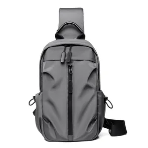 Men's Chest Bag Business Casual Multifunctional Daily Travel Single Shoulder Crossbody Bag Lightweight Wear-Resistant Sling Bag
