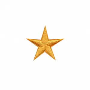 Toppa ricamata stella dorata, mini applicazione stella a cinque punte fai da te per vestiti.