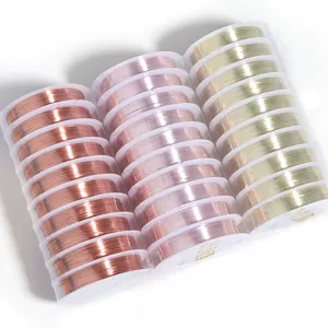 Hoogwaardige gekleurde koperdraad spoelen voor DIY sieraden maken en knutselen.