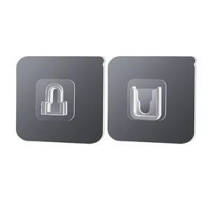 Strong self-adhesive interlocking wall hooks for punch-free power strip and router mounting