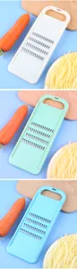 Multifunctional vegetable grater and shredder available in white, green, and blue