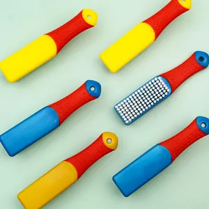 Set of colorful soft-bristled shoe brushes for gentle household footwear cleaning