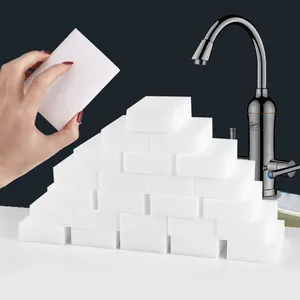Bulk white melamine magic eraser sponges for multi-purpose kitchen cleaning.