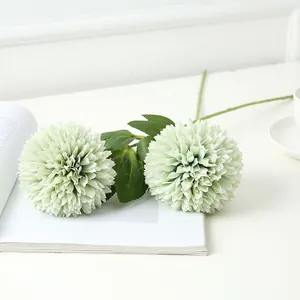 Künstliche grüne Kugel-Chrysantheme Kunstblume Simulationspflanze für Heimdekoration