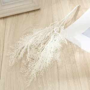 Weißer künstlicher Plastik Farnzweig Deko Pflanze für Fotografie Requisiten Hochzeit