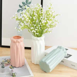 Vase en plastique minimaliste nordique décoration maison bureau arrangement de fleurs