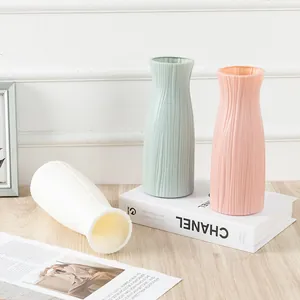 Nordisch Stil Kunststoff Taillen Blumenvase fuer Heimdekoration moderne minimalistische Tischdeko.
