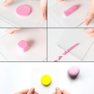 Clear acrylic clay rolling board set for DIY polymer clay crafts and handmade art modeling tool