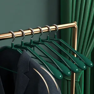 Wide shoulder non-slip clothes hangers seamless suit coat hangers for wardrobe drying