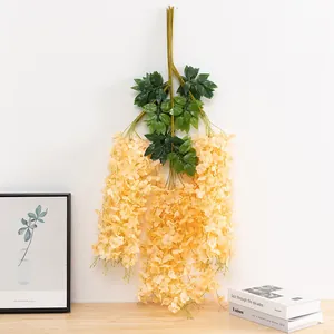 Artificial wisteria flower hanging vine for wedding party background and home decor decoration.