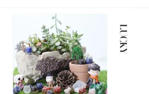 Detailed view of handmade crystal owl resin figurines in a garden micro-landscape
