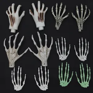 Realistic Halloween Skeleton Hands Plastic Life Size Bone Decor For Haunted House Party Horror Decoration Props