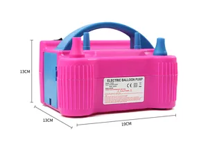 Electric balloon pump for fast inflation, portable air blower machine with multiple nozzles.
