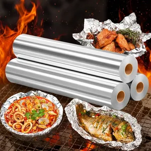 Rouleau de Papier d'Aluminium Épaissi de Qualité Alimentaire Résistant à la Chaleur pour Barbecue Cuisson Friteuse à Air Papier d'Emballage Accessoires Cuisine