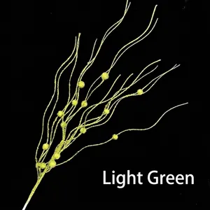 43cm light green glitter berry branch for festive Christmas tree decoration detail