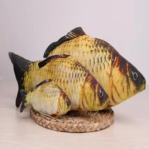Realistic fish plush cat toy detail, soft interactive kicker toy for cute kittens and cats.